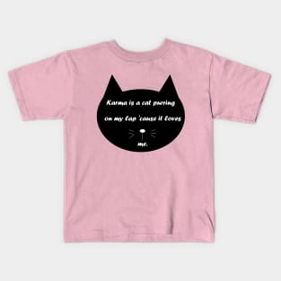 Kitty Head Silhouette Kids T-Shirt